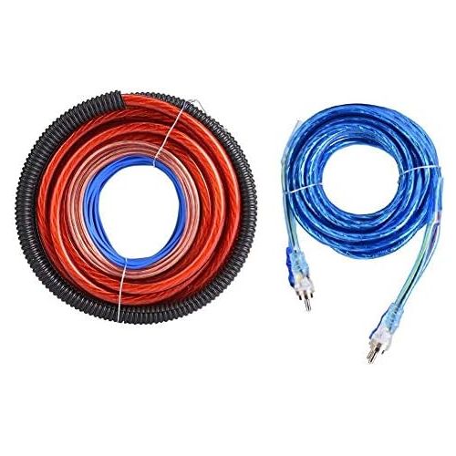  [아마존베스트]-Service-Informationen KSTE 4 Guage 2800W Car Audio Subwoofer Amplifier Speaker Installation Wire Cable Kit Fuse Suit