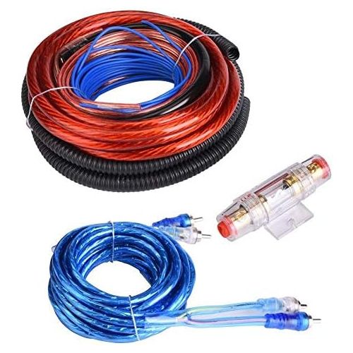  [아마존베스트]-Service-Informationen KSTE 4 Guage 2800W Car Audio Subwoofer Amplifier Speaker Installation Wire Cable Kit Fuse Suit