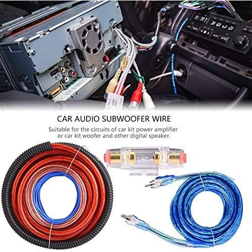  [아마존베스트]-Service-Informationen KSTE 4 Guage 2800W Car Audio Subwoofer Amplifier Speaker Installation Wire Cable Kit Fuse Suit