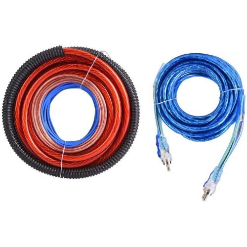  [아마존베스트]-Service-Informationen KSTE 4 Guage 2800W Car Audio Subwoofer Amplifier Speaker Installation Wire Cable Kit Fuse Suit