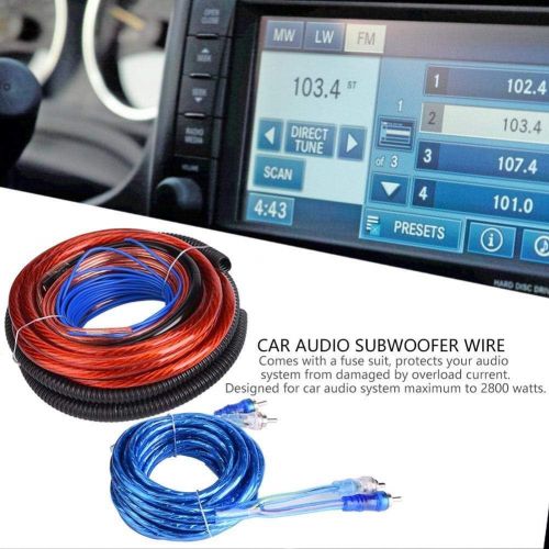  [아마존베스트]-Service-Informationen KSTE 4 Guage 2800W Car Audio Subwoofer Amplifier Speaker Installation Wire Cable Kit Fuse Suit