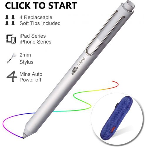  [아마존베스트]Stylus Pen for Apple iPad, KSW KINGDO iPens Capacitive Rechargeable Pen 2mm Replaceable Fine Point Rubber Tips for All Apple iPad/iPhone/iPad Pro/iPhone X with 4 Replaceable Fine P