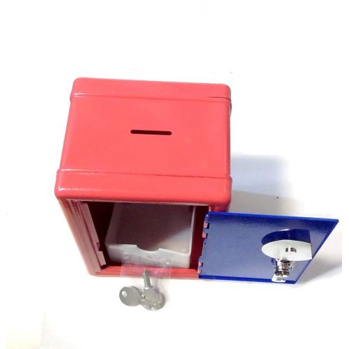  KT Hello Kitty Metal Safe Bank Coin Money Case Storage Box with Dial Combination Lock & Key Lock