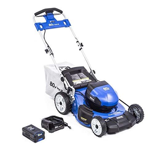  KT Kobalt 80-Volt Max Brushless Lithium Ion 21-in Self-propelled Cordless Electric Lawn Mower (Battery Included)