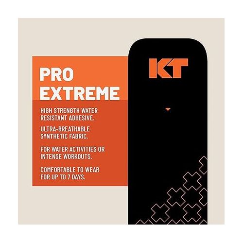  KT Tape PRO Extreme, Synthetic Jumbo Kinesiology Athletic Tape, 150 Count, 10” Precut Strips, Sonic Blue