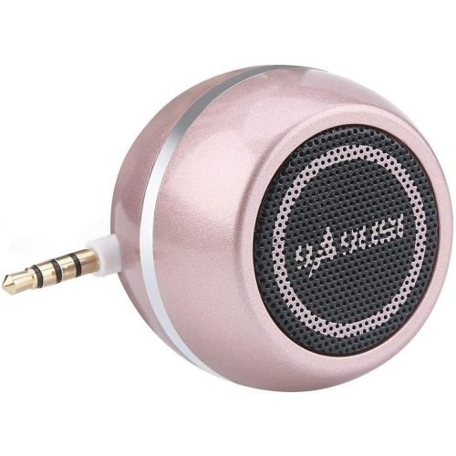  K-Tech Mini Portable Speaker with 3.5mm Aux Input Jack, 3W Mobile Phone Line-in Speaker for iPhone iPad iPod Tablet Cell Phones, Gifting for Girls/Kids, Rose Gold