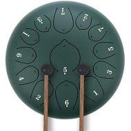 [아마존베스트]KUDOUT KUD 12-Inch 13-Tone Ethereal Drum Instrument, Tongue Drum, Steel Pan Tones, Percussion Instrument, Hand Pan Drum with Drum Beaters, Carry Case, Note Sticks for Meditation, Yoga, So