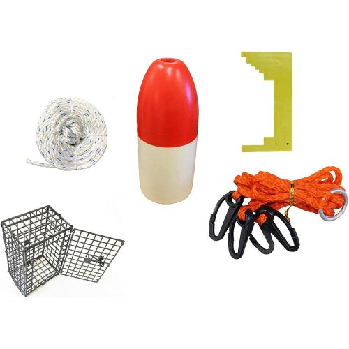  [아마존베스트]KUFA Sports Crabbing Accessory kit 100 Non-Lead Sinking line/Clipper/Harness/Bait Cage & Float Crabbing Accessory Kit