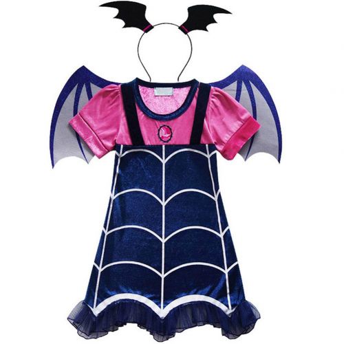  KUFV Vampirina Cartoon Deisign Half Sleeves Costumes Dress For Party Celebration