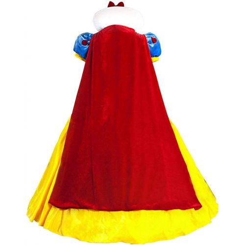  KUFV Womens Princess Costume Dress Snow White Princess Costume with Headband