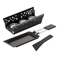 Kuhn Rikon 32170 Candle Light Mini Schweizerkreuz Raclette Set, schwarz