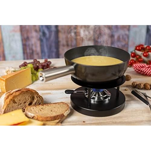  KUHN RIKON 32007 Fondue Kasefondue Caquelon Aluminium Schwarz,Induktion 23cm