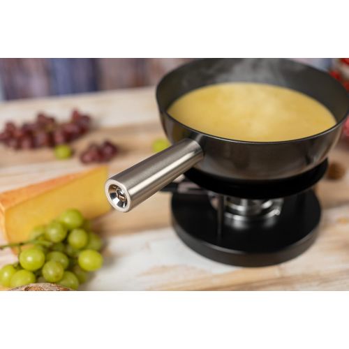  KUHN RIKON 32007 Fondue Kasefondue Caquelon Aluminium Schwarz,Induktion 23cm