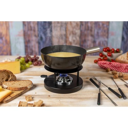  KUHN RIKON 32007 Fondue Kasefondue Caquelon Aluminium Schwarz,Induktion 23cm