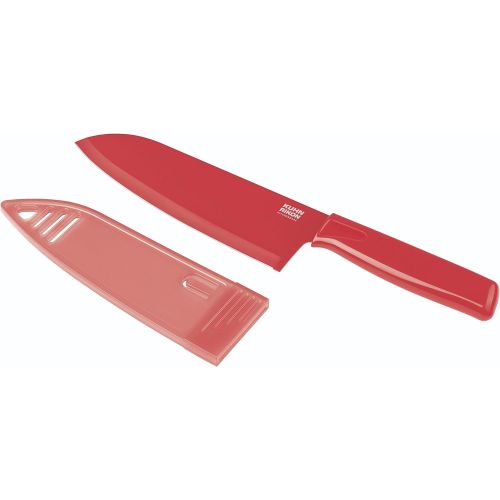  KUHN RIKON 23946 Messer Colori 1 Kochmesser rot 28,7 cm Edelstahl antihaftbeschichtet m. Klingenschutz