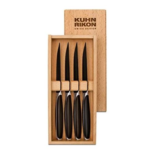  Besuchen Sie den KUHN RIKON-Store Kuhn Rikon 24020 Steakmesser-24020 Steakmesser, 18/8 Edelstahl, schwarz