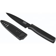 KUHN RIKON 22817 Messer Gemuesemesser Colori 1 Ruestmesser schwarz 19,5 cm m. Klingenschutz