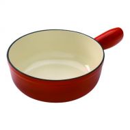 KUHN RIKON 32008 Fondue Kasefondue Caquelon Eisenguss, Gusseisen, Induktion, emailliert, 20cm rot