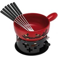 [아마존베스트]KUHN RIKON 32178 Fondue Kasefondue Set Kasefondueset Alphornblaser 9-tlg bestehend aus Caquelon, Rechaud, Brennpaste und 6 Gabeln