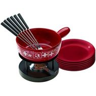 [아마존베스트]KUHN RIKON 32010 Fondue Kasefondueset Suisse 15tlg incl. 6 Teller, 6 Gabeln und Rechaud mit Pastenbrenner