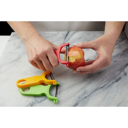  Kuhn Rikon Original Swiss Peeler 3-Pack Red/Green/Yellow: Vegetable Peeler: Kitchen & Dining