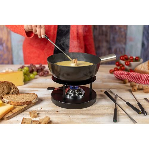  [아마존베스트]Kuhn Rikon 32007Caquelon Fondue Pot Suitable for Induction Cookers 23cm Diameter Cast Iron Black