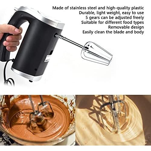  KUIDAMOS Electric Whisk, Electric Mixer, Hand Mixer for Salad Dressings, Mousses, Cream Mixes, Cheesecake