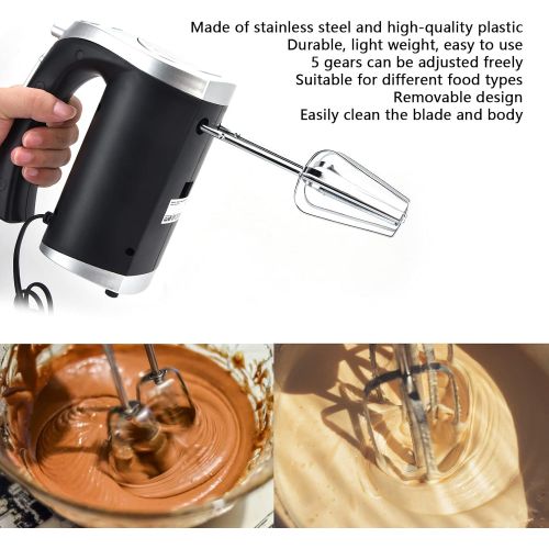  KUIDAMOS Electric Whisk, Electric Mixer, Hand Mixer for Salad Dressings, Mousses, Cream Mixes, Cheesecake