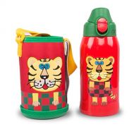 KUMAMOT 316 Series XBS-CQ01-7 3Way Tiger Double Wall SUS 316 Stainless Steel Vacuum Insulated Water Bottle With Cover For Kids