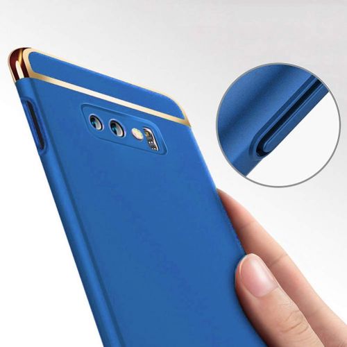  KUMTZO Compatible for Galaxy S10e Case,3 in 1 Ultra Thin Slim Hard Case Coated Non Slip Matte Surface Electroplate Frame Cover for Samsung Galaxy S10e (2019 Release)_Red