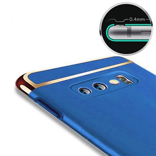  KUMTZO Compatible for Galaxy S10e Case,3 in 1 Ultra Thin Slim Hard Case Coated Non Slip Matte Surface Electroplate Frame Cover for Samsung Galaxy S10e (2019 Release)_Red