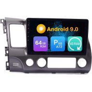 KUNFINE Android 10 Autoradio Car Navigation Stereo Multimedia Player GPS Radio 2.5D Touch Screen forHonda Civic 2004-2011