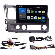 Kunfine KUNFINE Quad Core Android 6.0 Car DVD GPS Navigation Autoradio Car Stereo Multimedia Player Car Radio for Honda Civic 2004 2005 2006 2007 2008 2009 2010 2011 Headunit Supports Stee