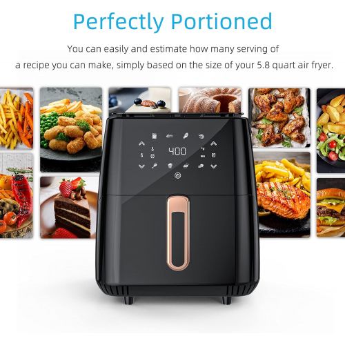  [아마존베스트]KUPPET Air Fryer, 7 Quart, 1700-Watt Electric Air Fryers Oven for Roasting/Baking/Grilling, 8 Cooking Presets, LED Digital Touchscreen, BPA-Free, ETL Listed