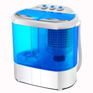 Portable Washing Machine, KUPPET 17lbs Compact Twin Tub Washer and Spin Dryer Combo for Apartment, Dorms, RVs, Camping and More, White&Blue