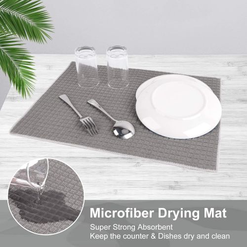  [아마존베스트]KURTVANA Oven Mitts and Pot Holders Set 10 Pcs ,with Kitchen Towels Dishcloths and Dish Drying Mat,500 Degree High Heat Resistant Oven Mitts,Microfiber Super Absorbent Soft Towels-for Kitch