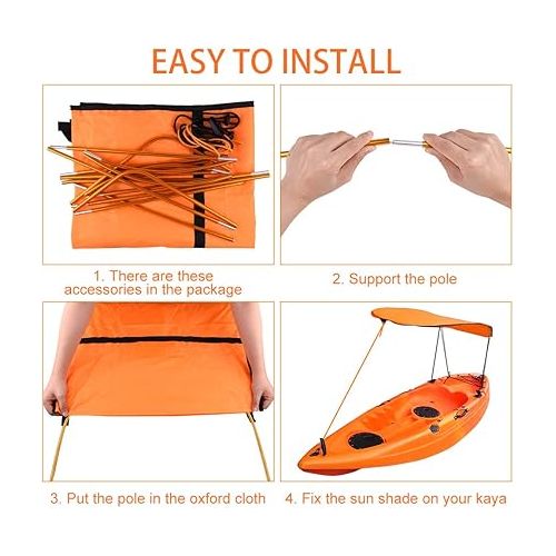  KUUQA Kayak Boat Canoe Sun Shade Canopy for Single Person