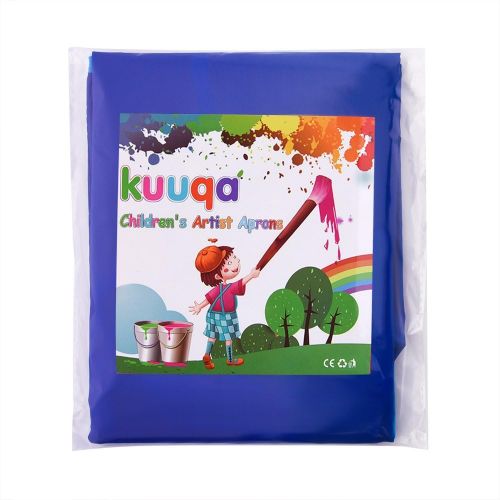  [아마존베스트]KUUQA Waterproof Children Art Smock Kids Art Aprons with 3 Roomy Pockets,Painting Supplies (Paints and Brushes not Included)