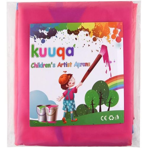  [아마존베스트]KUUQA Waterproof Art Smock, Kids Art Aprons Childrens Art Smock Long Sleeve with 3 Roomy Pockets (Paints and Brushes not Included)