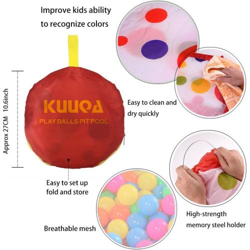  [아마존베스트]KUUQA Ball Pit Play Tent with Basketball Hoop for Kids Toddlers Outdoor Indoor Play 4 Ft/120CM (Balls Not Included)