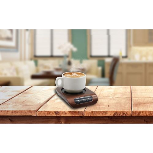  [아마존베스트]KUWAN Coffee Mug Warmer-Desktop Beverage Warmer-Electric Cup Warmer Tea Water Cocoa Milk for Office Desk and Home Use 110V 35W Best Gift for Coffee Lovers with Automatic Shut Off Fun