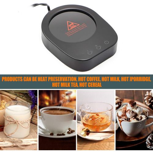  [아마존베스트]KUWAN Coffee Mug Warmer-Desktop Beverage Warmer-Electric Cup Warmer Tea Water Cocoa Milk for Office Desk and Home Use 110V 35W Best Gift for Coffee Lovers with Automatic Shut Off Fun