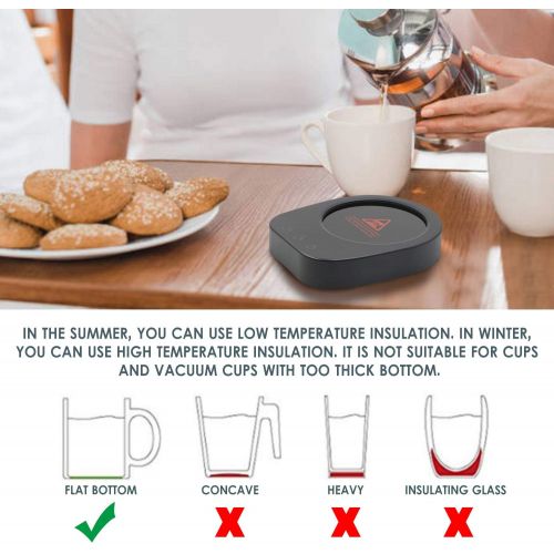  [아마존베스트]KUWAN Coffee Mug Warmer-Desktop Beverage Warmer-Electric Cup Warmer Tea Water Cocoa Milk for Office Desk and Home Use 110V 35W Best Gift for Coffee Lovers with Automatic Shut Off Fun