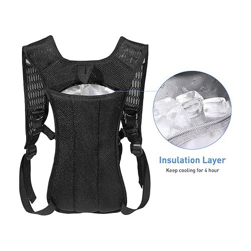  Hydration Pack,Hydration Backpack with 2L Hydration Bladder Lightweight Insulation Water Pack for Festivals, Raves, Hiking, Biking, Climbing, Running and More