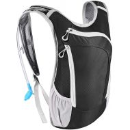 Hydration Pack,Hydration Backpack with 2L Hydration Bladder Lightweight Insulation Water Pack for Running Hiking Riding Camping Cycling Climbing Fits Men & Women (Black)