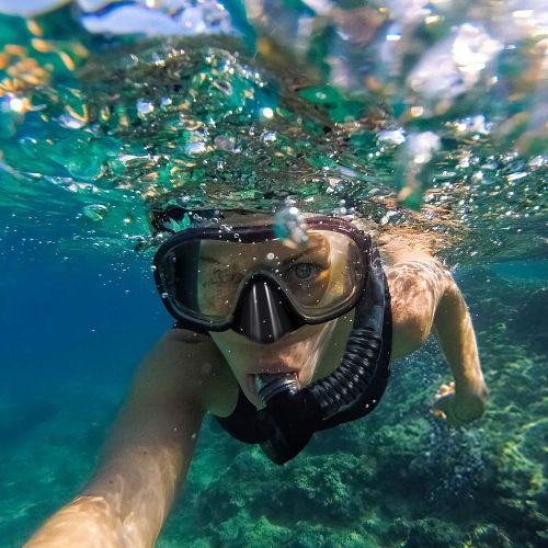  [아마존베스트]KUYOU Snorkel Set Adults,Dry Snorkeling Set Men Women Anti-Fog Snorkel Mask Impact Resistant Panoramic Tempered Glass Easy Breathing and Professional Snorkeling Gear for Youth Adul