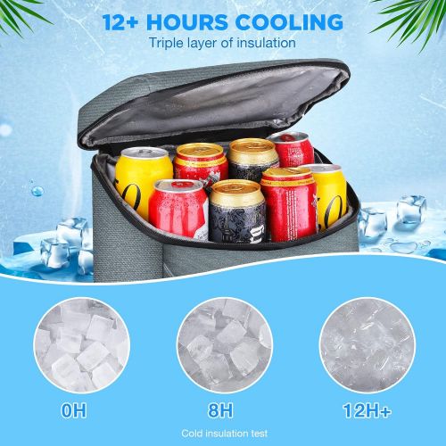  KUYOU Cooler Backpack 35 Cans Leakproof Insulated Ice Backpack with Picnic Mat Soft Beach Cooler Lightweight Cooling Backpack Bag Pouch for Lunch Picnic Travel Camping Hiking