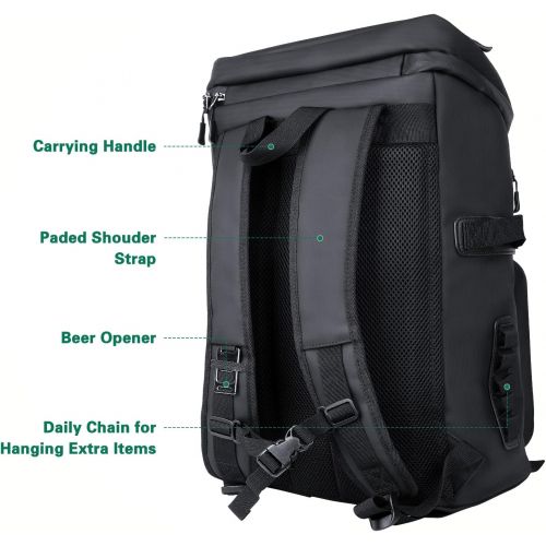 KUYOU Cooler Backpack Insulated Leak Proof, Large 58 Cans Backpack Cooler Lightweight Soft Cooler Bag for Beach Lunch Picnic Fishing Hiking Camping Park