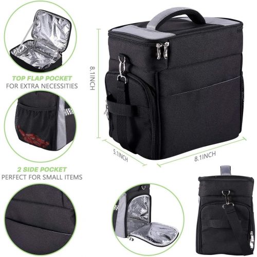  KUYOU Cooler Lunch Bag Insulated Lunch Box Leakproof Reusable 8L Women Men Portable Lunch Box Organizer Box Organizer Ice Chest Bag with Adjustable Shoulder Strap for Picnic Beach Travel