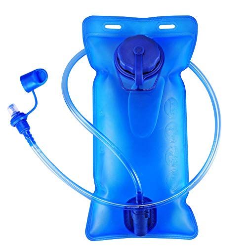  KUYOU Hydration Bladder, 2 Liter Water Bladder Leak Proof Water Reservoir Hydration Pack Replacement with Auto Shut-Off Valve for Running Hiking Riding Camping Cycling Climbing Fit Most